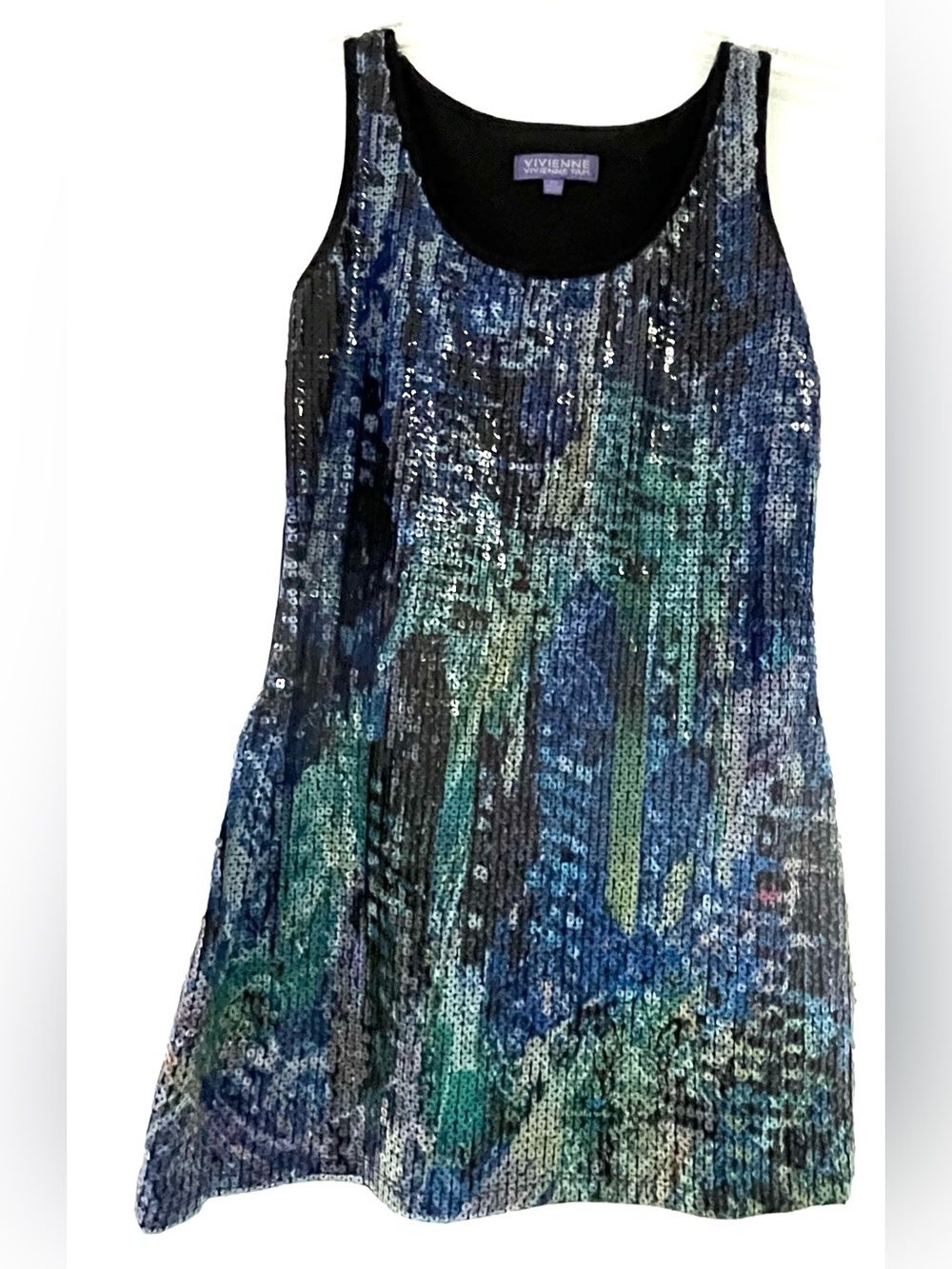 Vivienne Tam Iridescent Sequin Tank Top
